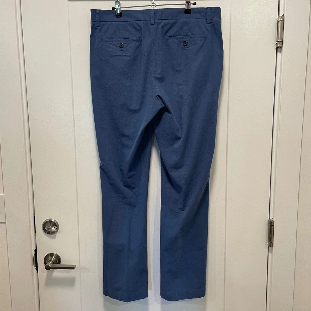 Banana Republic Aiden Fit Chinos Mens 34x32 Blue Slim Cotton Pants 100% Cotton